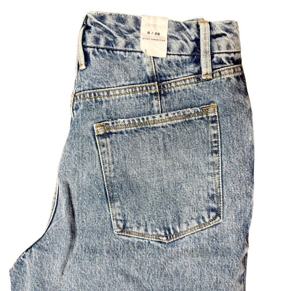 Good American Jeans Womens Size 4 /28 90s Duster Straight High Rise NEW GNDU999T - Picture 8 of 12